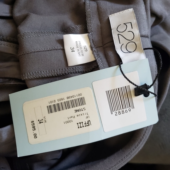 529 Uffizi NWT Women's 34 2 Trixie Pant Stone Grey Dress Pants Trousers Business - Picture 3 of 5